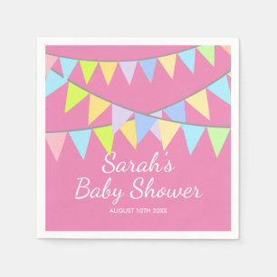 Cute baby shower party napkins with custom name