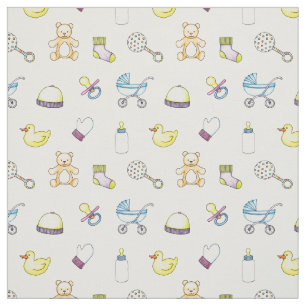 Cute baby shower pattern fabric