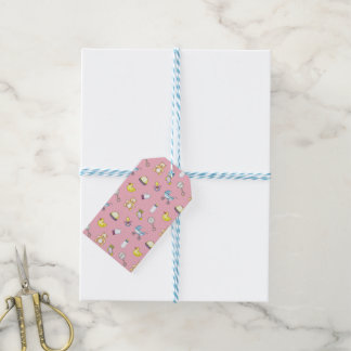 Cute baby shower pattern gift tags