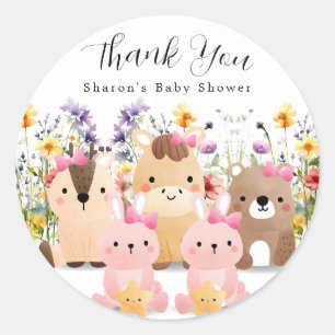 Cute Baby Shower Thank You Sticker