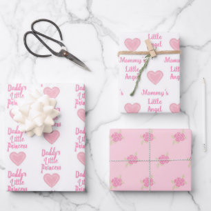 Cute Baby Shower Wrapping Paper Sheets