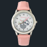 Cute Baby Sloth Girl's First Watch<br><div class="desc">Cute Baby Sloth Girl's First Watch. It can be personalized with a name.</div>