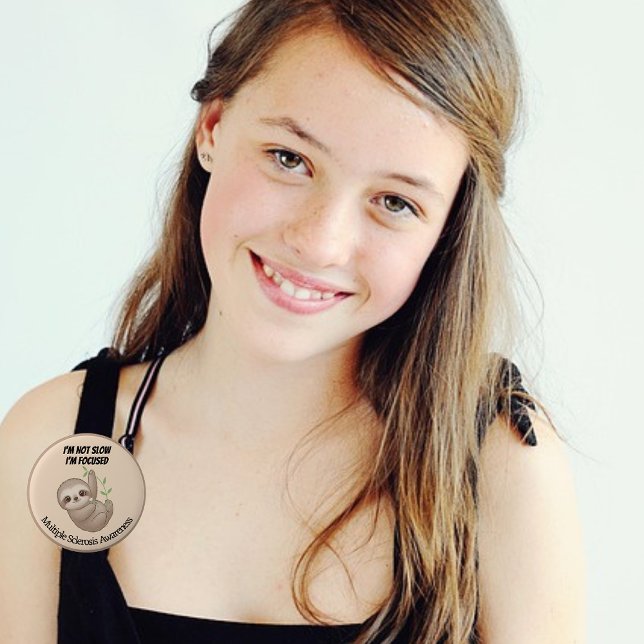 Cute Baby Sloth Multiple Sclerosis 2 Inch Round Button (Creator Uploaded)