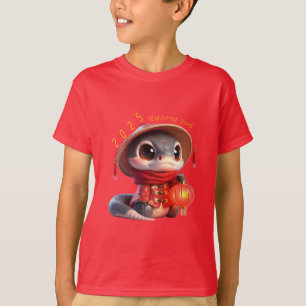 Cute Baby Snake Chinese New Year 2025 Kids 2 T-Shirt