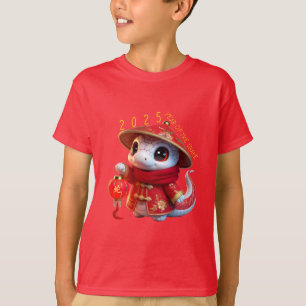 Cute Baby Snake Chinese New Year 2025 Kids T T-Shirt
