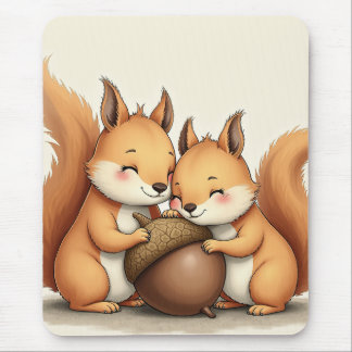 cute baby squirrel mouse pad
