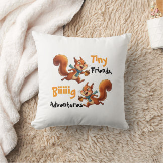 Cute Baby Squirrels Bodysuit, Throw Pillow