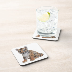 Cute Baby Tiger Cub Coaster