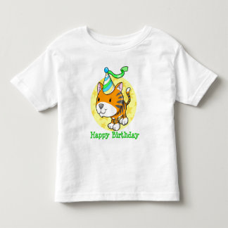 Cute Baby Tiger Cub Happy Birthday T-Shirt