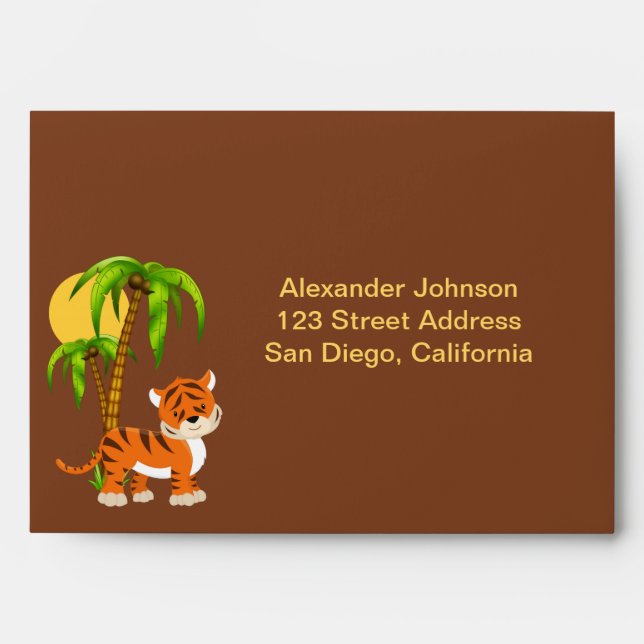 Cute Baby Tiger Envelope (Front)
