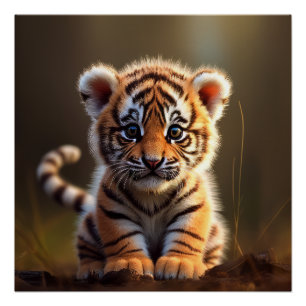 Cute Baby Tiger Poster