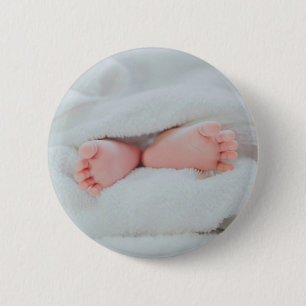 Cute Baby Toes and Feet 2 Inch Round Button