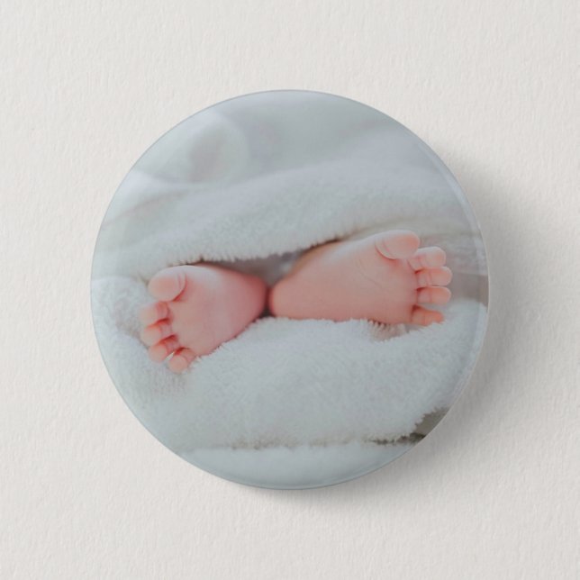 Cute Baby Toes and Feet 2 Inch Round Button (Front)
