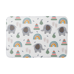 Cute Baby Toy Pattern Bath Mat