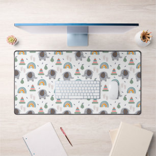 Cute Baby Toy Pattern Desk Mat