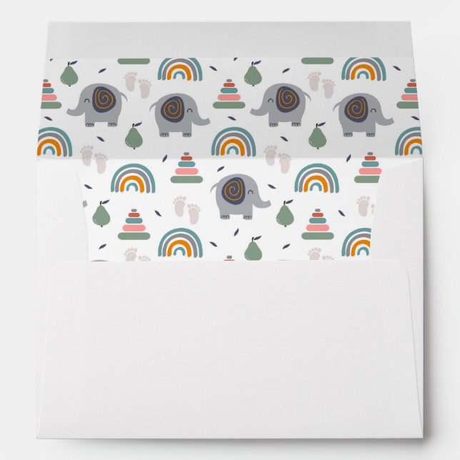 Cute Baby Toy Pattern Envelope (Back (Bottom))