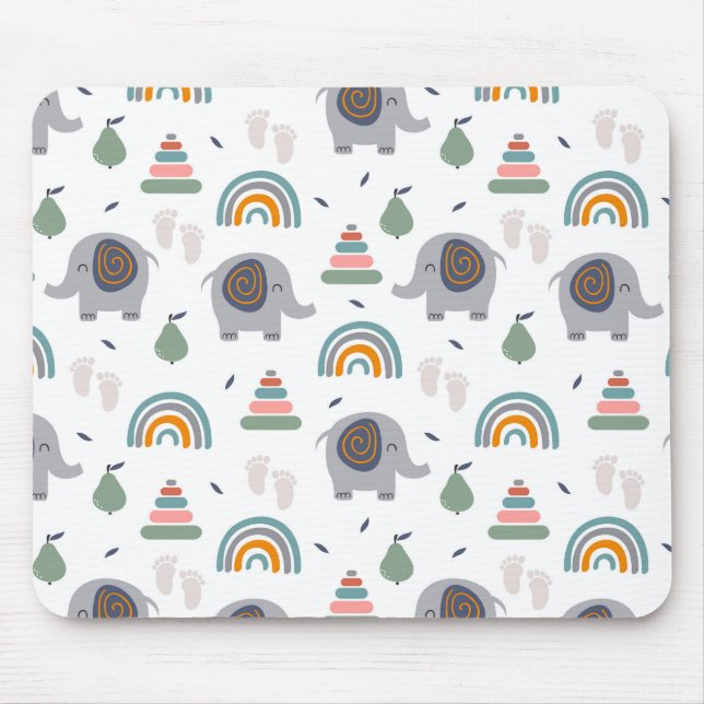 Cute Baby Toy Pattern Mouse Pad (Front)