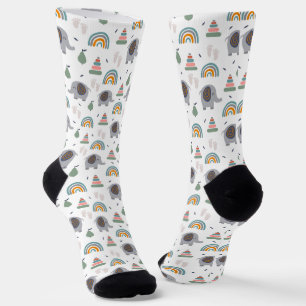 Cute Baby Toy Pattern Socks