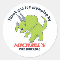 Cute Baby Triceratops Dinosaur Kids Birthday Party