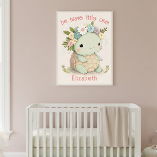Cute Baby Turtle Animal  Poster