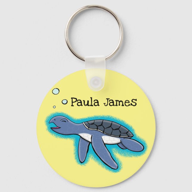 cute baby turtle cartoon keychain (Front)