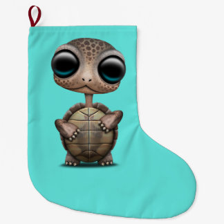 Cute Baby Turtle Large Christmas Stocking