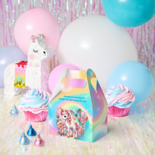 Cute baby unicorn first Birthday customizable Favor Box