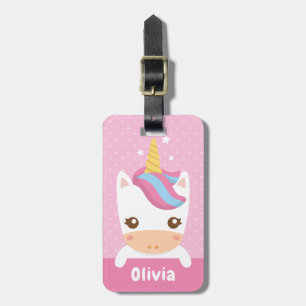 Cute Baby Unicorn Girls Personalized Luggage Tag
