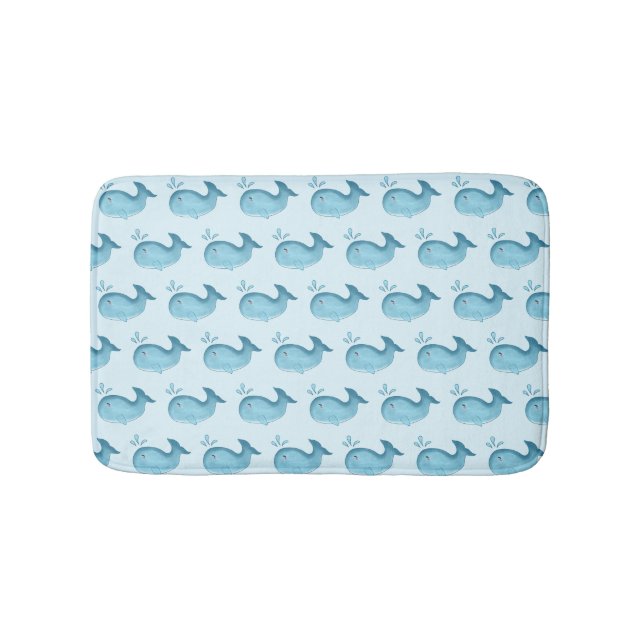 Cute Baby Whale Bath Mat (Front)