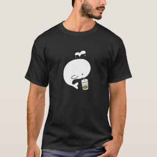 Cute Baby Whale Drinking Boba Bubble Milk Tea T-Shirt