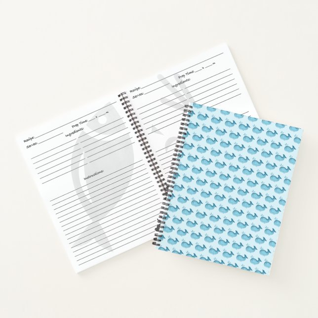 Cute Baby Whale Spiral Notebook (Inside)