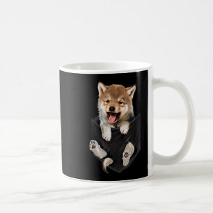 Cute Baby Wolf In Pocket Animals Wolves Lovers Men Coffee Mug