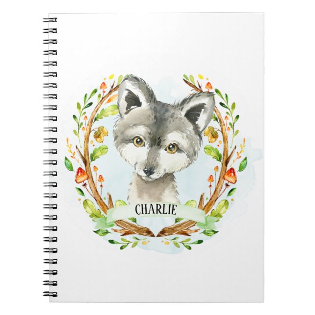Cute Baby Wolf  Notebook (Front)