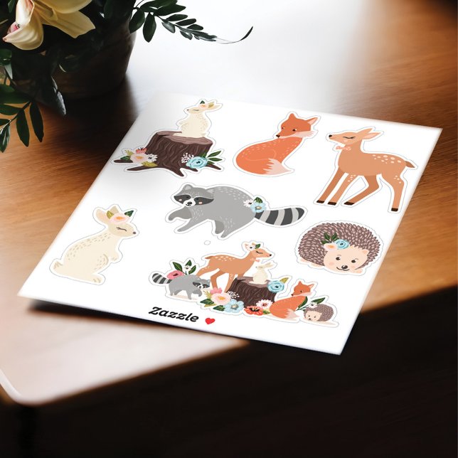 Cute Baby Woodland Forest Animals (Cute Baby Woodland Forest Animals Sticker)