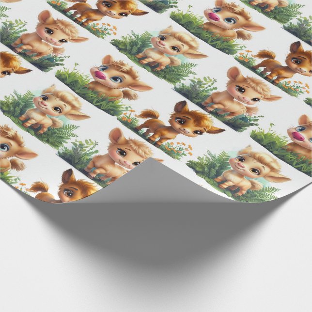 Cute Baby Wrapping Paper (Corner)