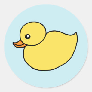 Cute Baby Yellow Duck Ducky Party Stickers