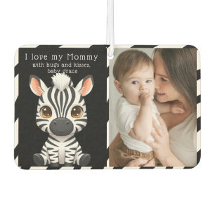 Cute Baby Zebra Art, Child's Name & Message photo Air Freshener