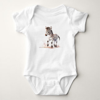 Cute Baby Zebra, Horse Lover, Zoo Animals, Safari  Bodysuit