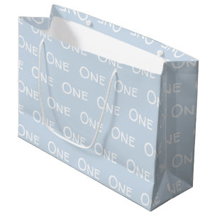 Cute Baby's 1st Birthday Blue Large Gift Bag