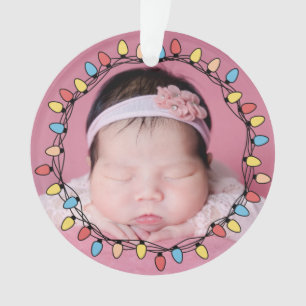 Cute baby's first birthday christmas  ornament