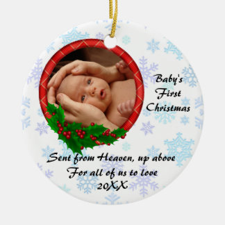 CUTE Baby's First Christmas Ceramic Ornament