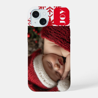 Cute Baby's First Christmas Photo iPhone 15 Case