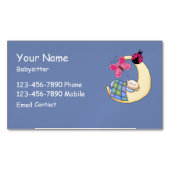 Cute Babysitter Magnetic Business Card (Front)