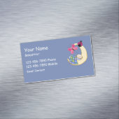 Cute Babysitter Magnetic Business Card (In Situ)