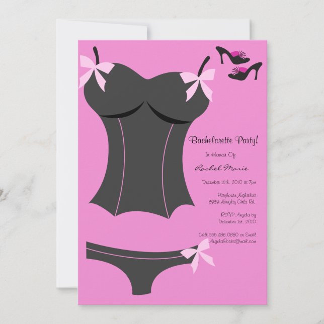 CUTE Bachelorette Party Designer Invites (Front)