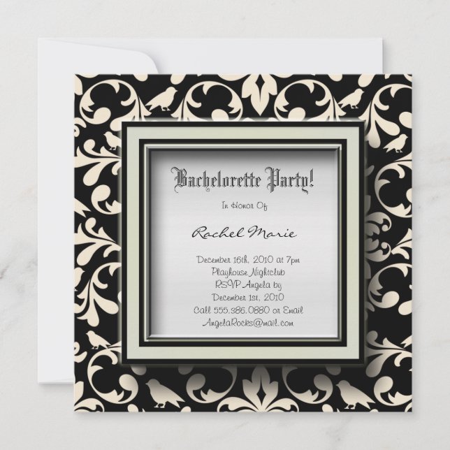 CUTE Bachelorette Party Designer Invites (Front)