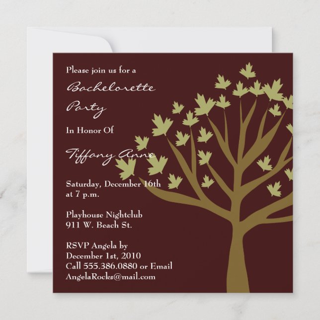 CUTE Bachelorette Party Designer Invites (Front)