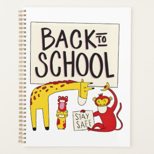 Cute Back to School Animals Safety Design Planner