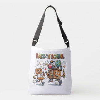 Cute Back To School Cartoon Desk and Chair Crossbody Bag