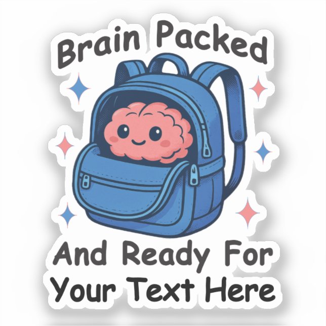 Cute Back-to-School Customizable “Brain Ready" (Front)